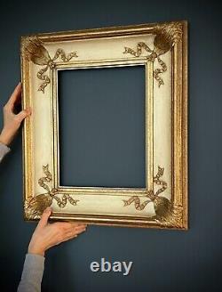 Vintage French Frame Rococo Ribbon & Acanthus Leaf Gilding On Gesso