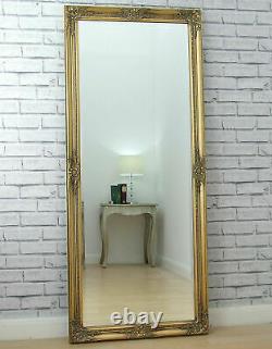 Vintage Full Length Antique Gold Ornate Leaner Wall Hanging Mirror 157cm x 68cm