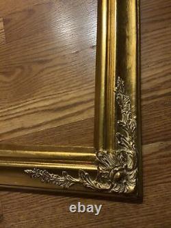 Vintage Gold Burl Wood- Classic Ornate FRAME FULL SIZE 31 X 27 wide 3