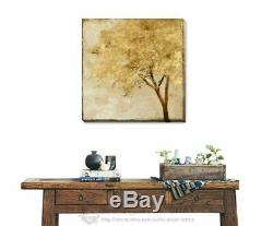 Vintage Golden Tree Stretched Canvas Print Framed Wall Art Home Office Decor F79