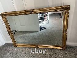 Vintage Large Heavy Gold Ornate Bevelled Gilt Mirror COLLECTION ONLY FROM NG2