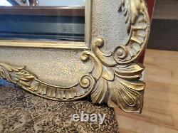 Vintage Mid-Century Ornate Decorative gold frame Mirror Manuf Assoc Wall Mirror