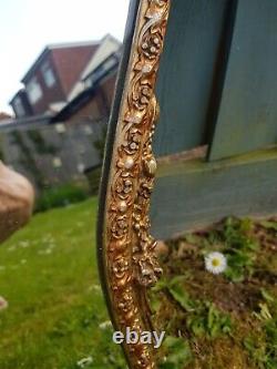 Vintage Mirror Ornate Gold Frame Floral Quality Heavy 26 x 20
