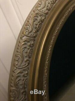 Vintage Ornate Gold Filigree Oval Wall Mirror 75cm x 65cm