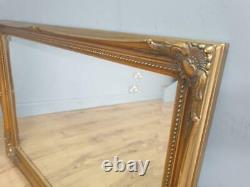 Vintage Ornate Gold Framed Bevel Edge Mantle Wall Mirror
