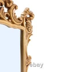 Vintage Ornate Wall Mirror Gold Baroque Rococo Embossed Framed Vanit Mirrors Uk