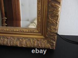 Vintage Rectangular Gold Painted Decorative Framed WALL MIRROR 60 x 50 cm