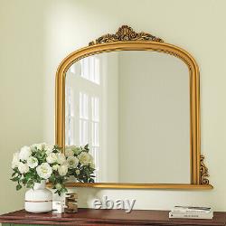 Vintage Retro Wall Mirror Floral Wood Frame Wall Hanging / Leaning Ornate Mirror