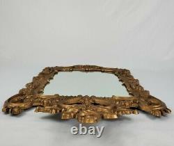 Vintage Wall Mirror Gold Frame Italian Florentine Louis XV 38 x 20