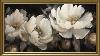 Vintage White Peonies Painting Gold Frame Tv Art Art Screensaver For Tv 1 Scene 2 Hrs