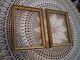 Vintage two old wooden frames with ornate wood carving with varak