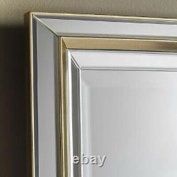 Vogue FULL LENGTH Leaner wall MIRROR Venetian Glass Frame Gold Edge 151cm x 62cm