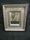 Vtg. ENTREE LaBarge Silver Gilded Accent Wall Mirror with Black Frame 14 x 12