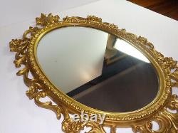 Vtg Ornate GOLD FRAMED SYROCO WALL MIRROR HOMCO 2037 HOLLYWOOD REGENCY