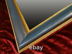 Wall Mirror Antique Blue Gold From Wood Frame 95x65 CM Kristall-Form Mirror New