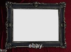 Wall Mirror Black Gold Antique Baroque Rococo 90x70 Frame Mirror New Deco 3