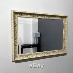 Wall Mirror Decorative Cream and Gold Vintage French Style Frame 66cm x 77cm