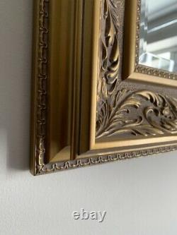 Wall Mirror Decorative antiqued Gold Vintage French Style Frame 92cm x 68cm