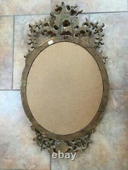 Wall Mirror Hand Carved Wood Gold Italian hand crafted purchased 1978 Harrods