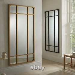 Wall Mirror Jersey Industrial Rectangular Full Length Gold Frame-H 160cmx W 80cm