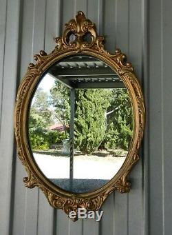 Wall Mirror Ornate Gold Gilt Gesso / Plaster Rococo Vintage