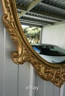 Wall Mirror Ornate Gold Gilt Gesso / Plaster Rococo Vintage