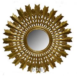 Wall Mirror Wooden Frame Gold 35.5-Decorative Wall Decor -Wall Mirror -Accent
